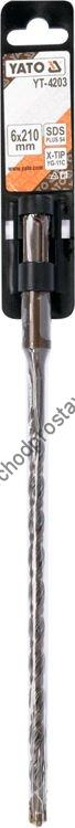 Vrták YATO do železobetonu SDS+ 6x210mm kvalitní YT-4203 X-TIP