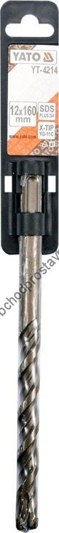 Vrták YATO do železobetonu SDS+ 12x160mm kvalitní YT-4214 X-TIP