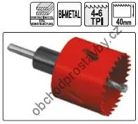 Bimetalová vrtací korunka YATO, průměr 46mm HSS, pro unašeč 5/8" (18UNF), YT-3322