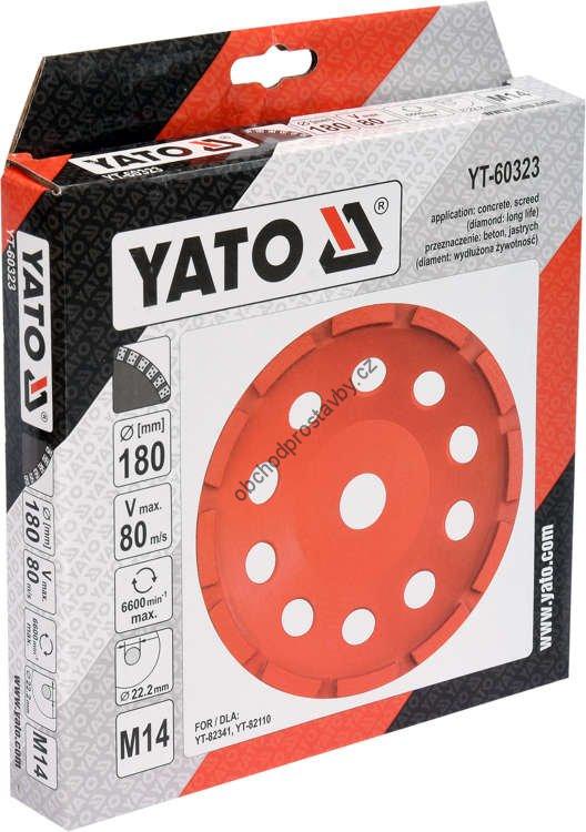 Diamantový brusný kotouč YATO 180mm k broušení betonu a kamene YT-60323