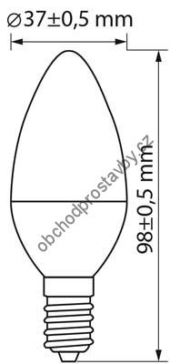 LED Žárovka LED-POL ORO-E14-C30-VITO-5,2W-teplá bílá