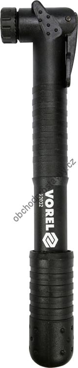 Cyklistická ruční pumpa, hustilka VOREL,  plastová TO-82032 + 2 nástavce a držák na kolo
