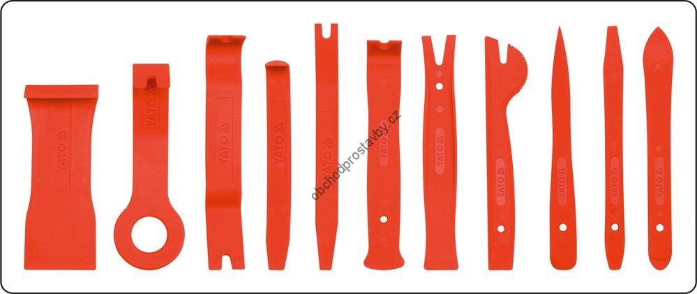Sada 11 ks k demontáži čalounění, tapecírunk YATO, plastová v pořadači YT-0844
