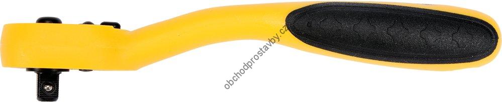 Ráčna 1/2" s vyhnutou plastovou rukojetí VOREL, 72 zubů, délka 250 mm TO-53577