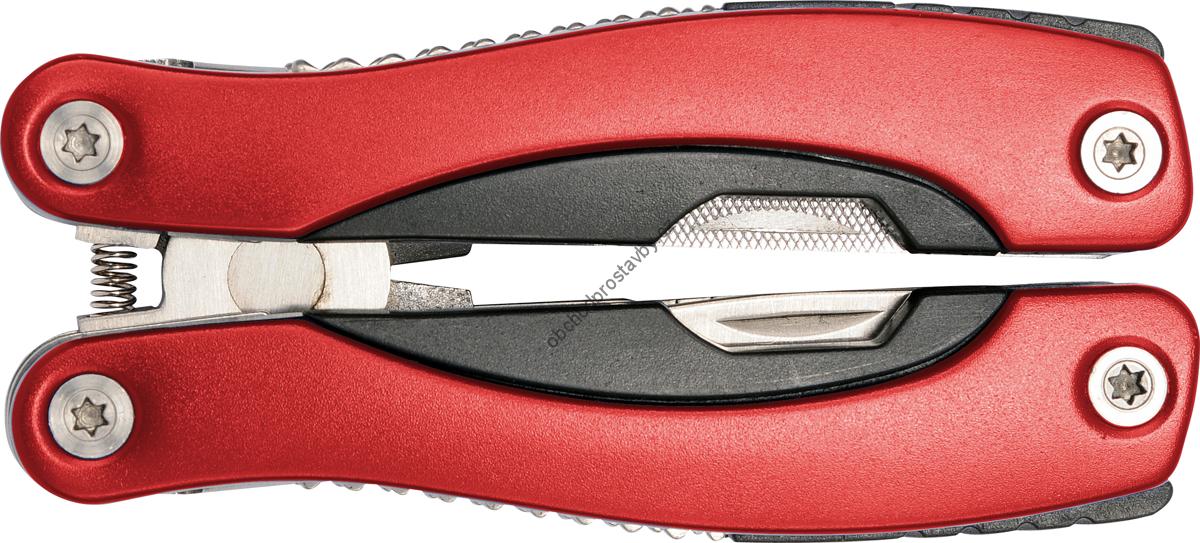 Multifunkční nůž, kleště YATO hliník, nerez 9 nástrojů s praktickým pouzdrem YT-76041