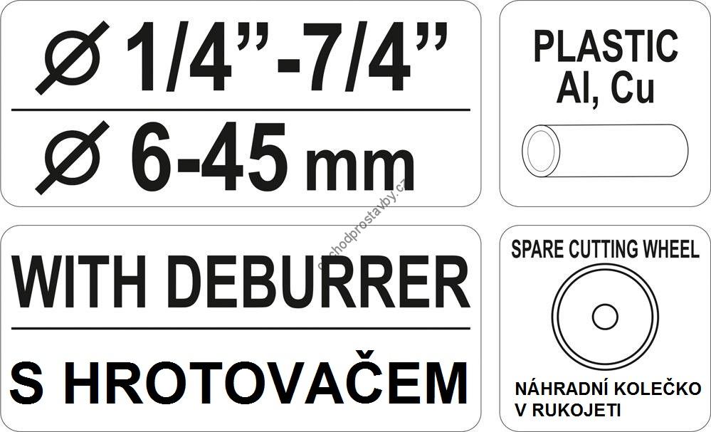 Řezačka na trubky YATO 6-45 mm YT-2233