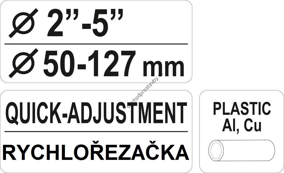 Řezačka na trubky YATO, řezač trubek 50-127mm, rychlořezačka YT-2235