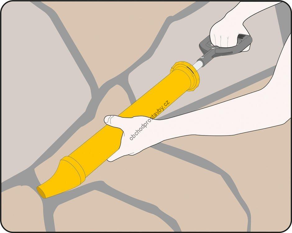 Vytlačovací pistole spárovací VOREL na stavební hmoty, nástavec kulatý zahnutý 20mm, TO-04452