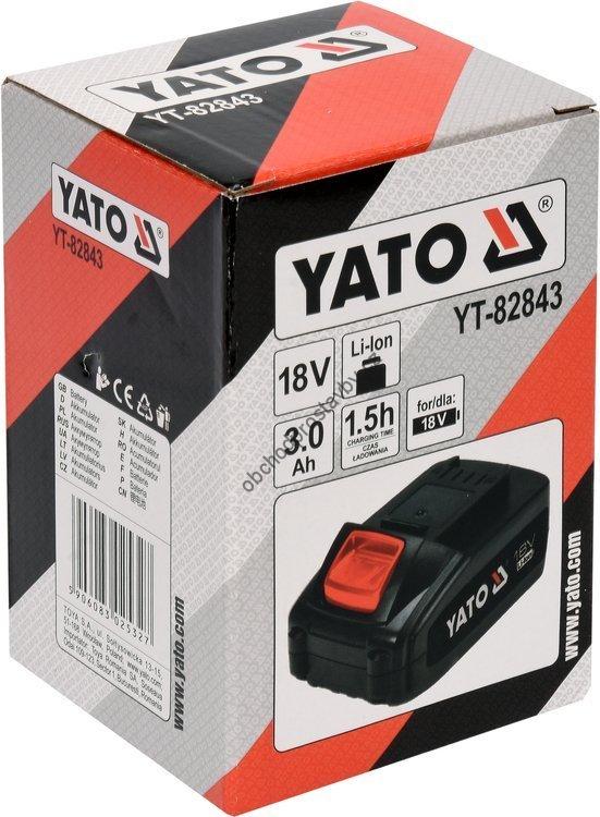 Náhradní baterie, akumulátor YATO, Li-ion 18V 3,0Ah, YT-828462