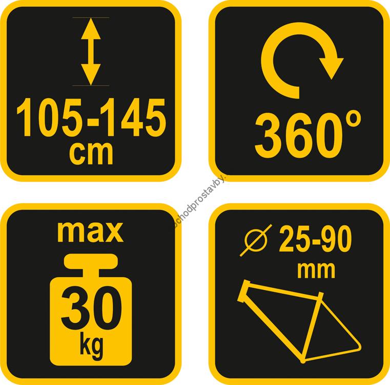 Servisní stojan na kolo VOREL 105-145 cm TO-77715