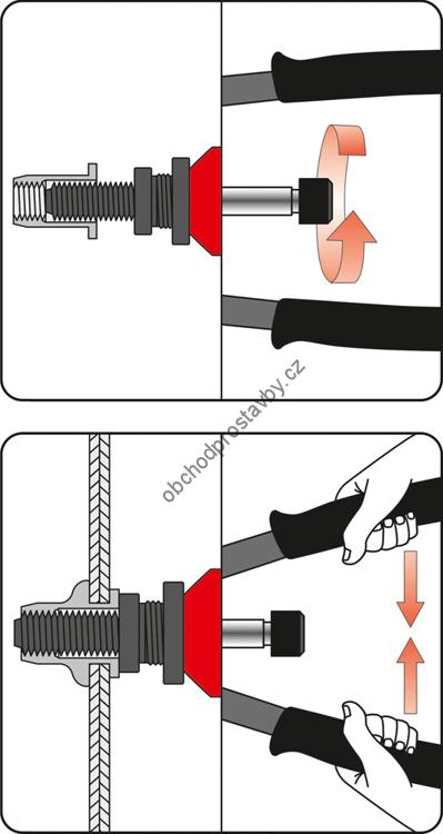 Nýtovací kleště pro maticové nýty M3-M12, YATO nýtovačky YT-36128