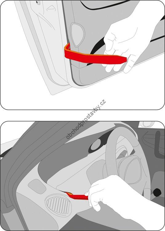 Sada 11 ks k demontáži čalounění, tapecírunk YATO, plastová v pořadači YT-0844