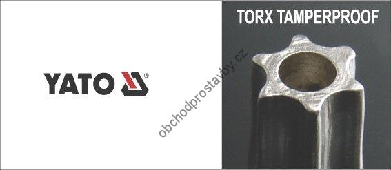 Sada TORX klíčů s otvorem YATO prodloužené 9 ks,  T10-T50 YT-0512