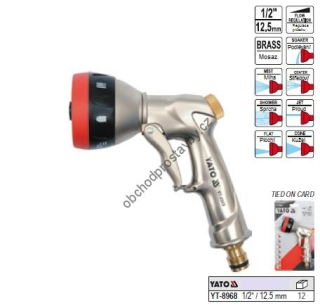 Pistole multifunkční zavlažovací YATO regulovatelná 1/2" YT-8968